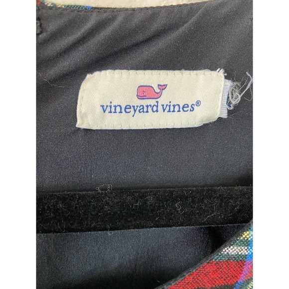 Vineyard Vines Plaid Tartan Tunic Dress Holidays Ruffle Plus Size - Picture 2 of 5